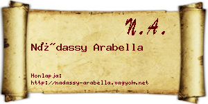 Nádassy Arabella névjegykártya